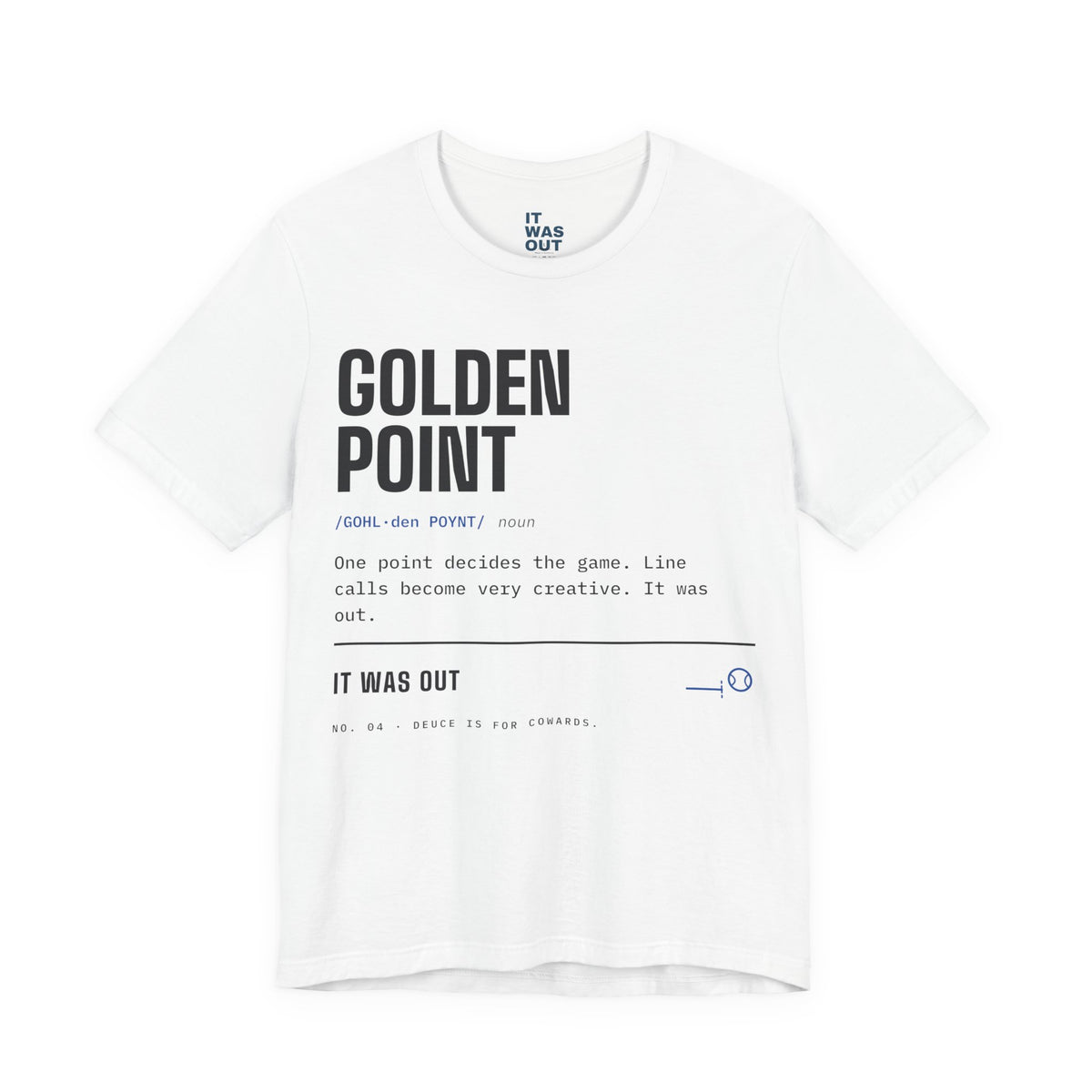 Golden Point — Padel Dictionary T-Shirt | Funny Gift for Padel Players
